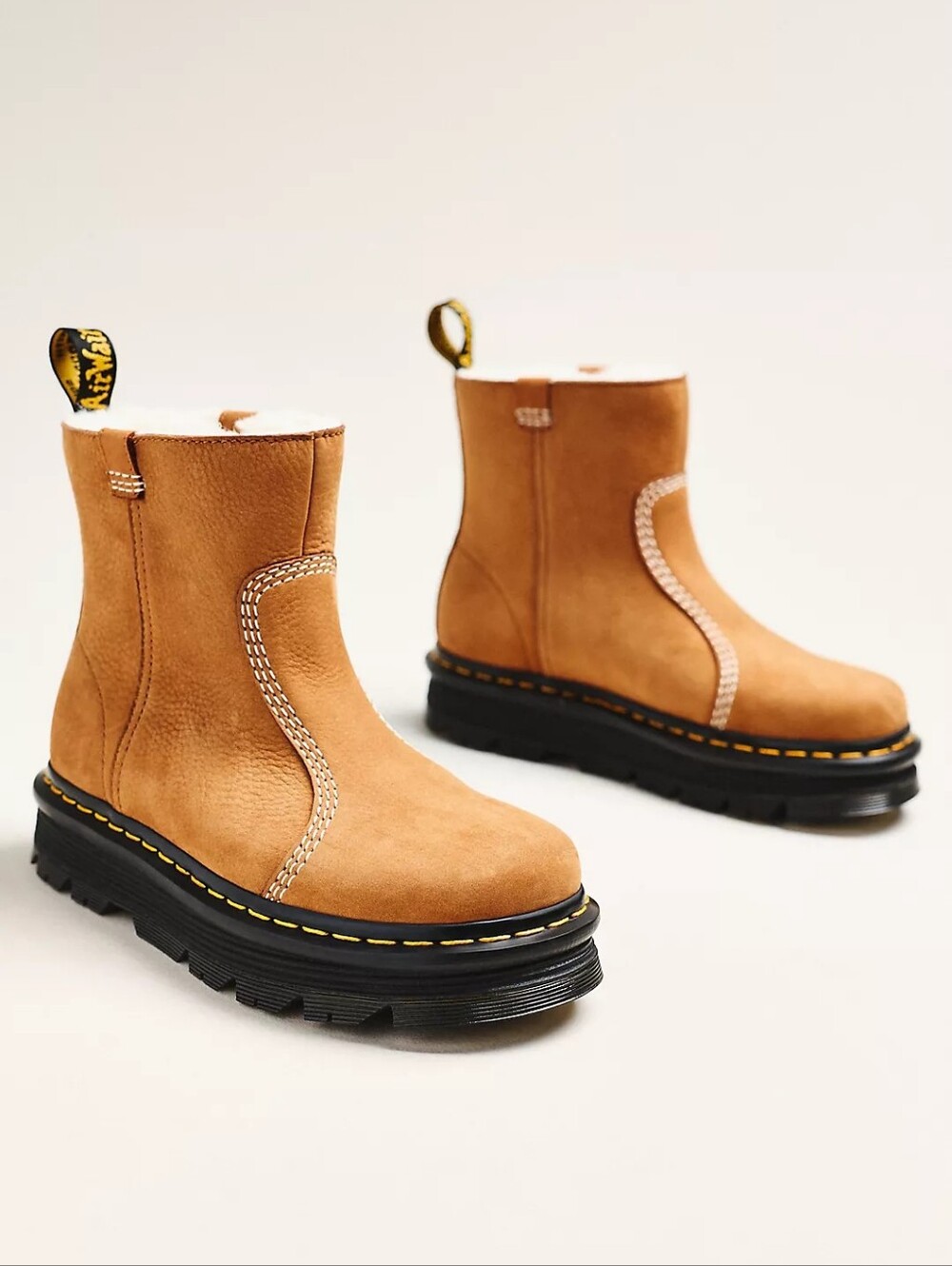 Dr. Martens Zebzag Rigger Warm Lined Slip-On Nubuck Boots | New | Size 10